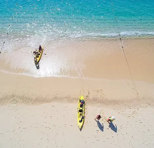 Private Glass bottom Kayak and snorkel at two Bays