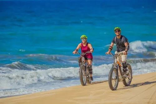 Electric Bike Beach Adventure with tequila tasting and lunch