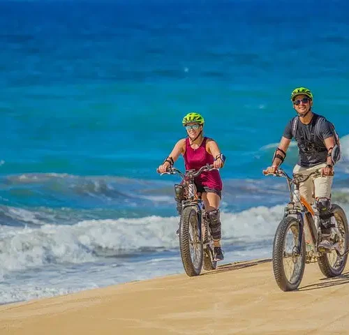 Electric Bike Beach Adventure with tequila tasting and lunch