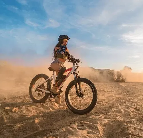 Sunset E-bike Beach Ride with Mexican Dinner and Margaritas